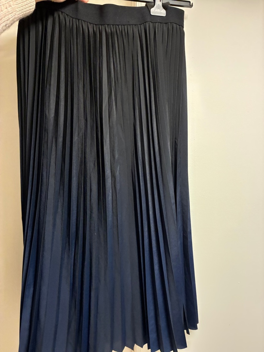 Gerry Weber Pleated Midi Skirt - Black to Navy Ombre - Picture 3 of 4